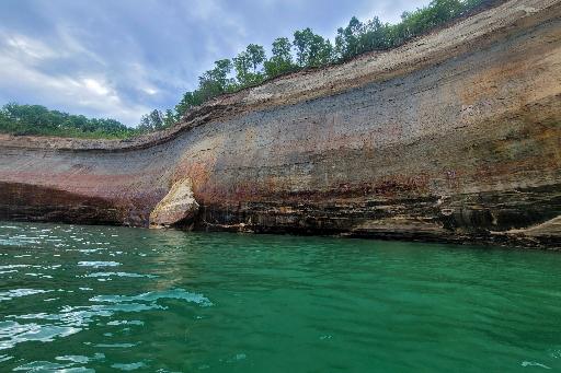 Colorful cliffs at Pictured Rocks, Grand Marias